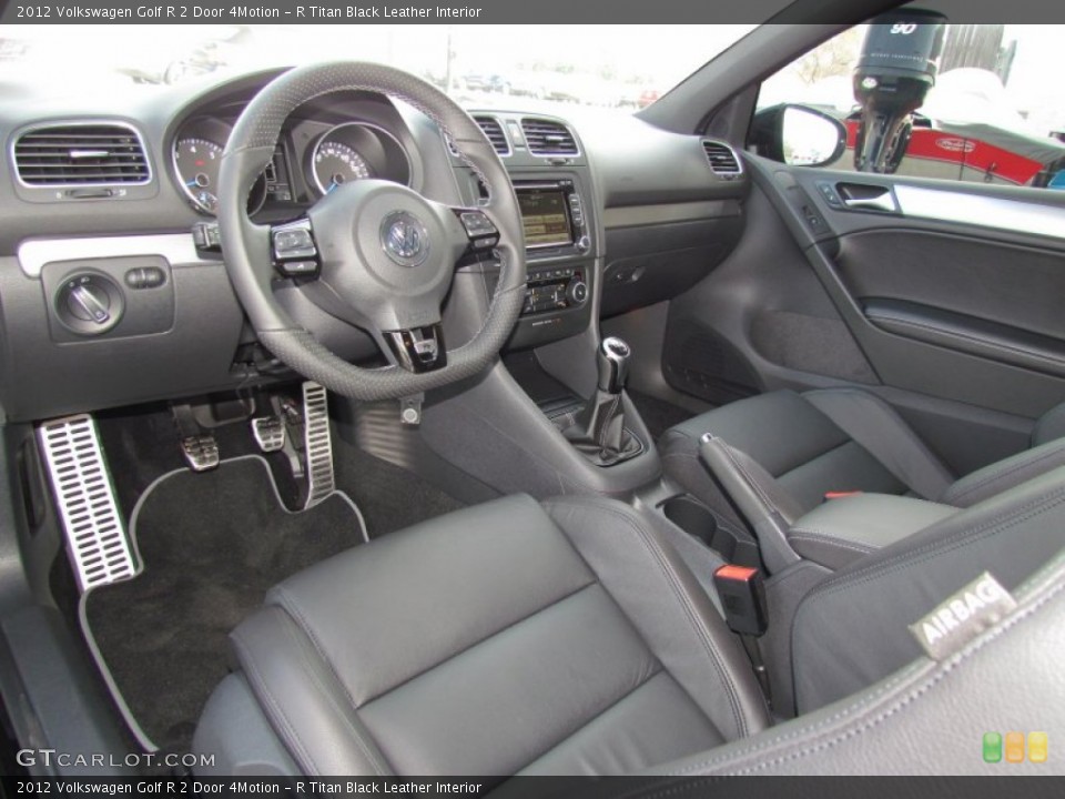 R Titan Black Leather Interior Prime Interior for the 2012 Volkswagen Golf R 2 Door 4Motion #60845787