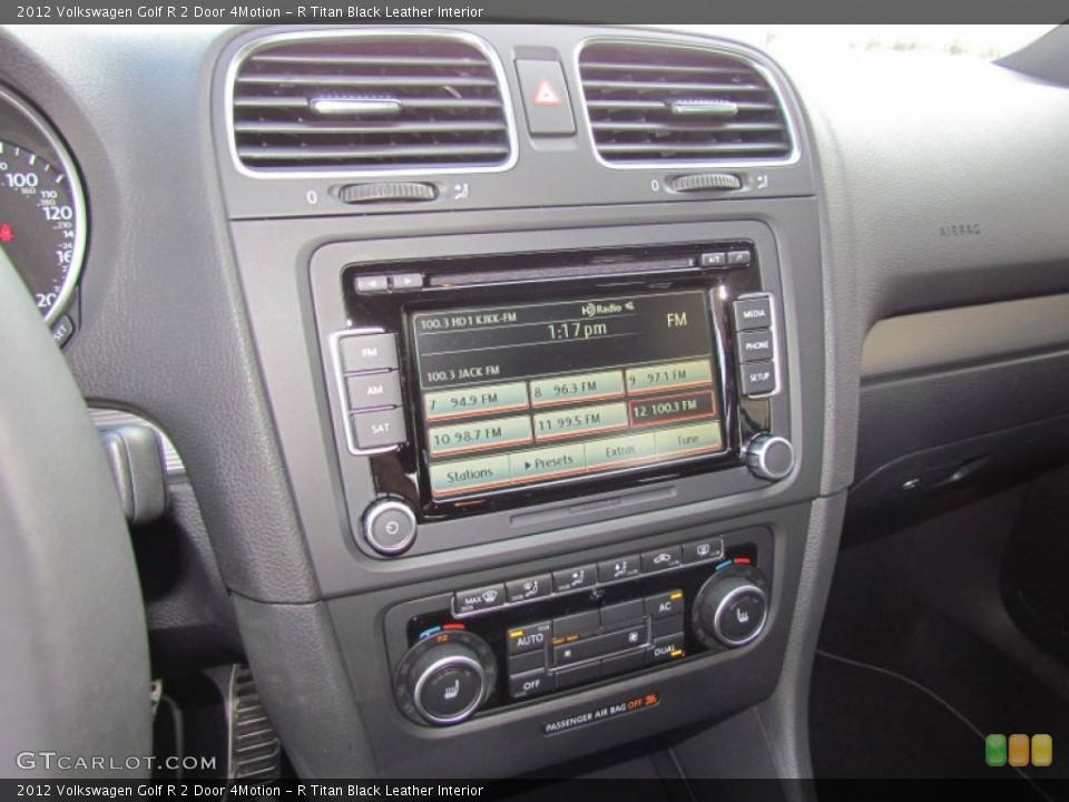 R Titan Black Leather Interior Controls for the 2012 Volkswagen Golf R 2 Door 4Motion #60845805