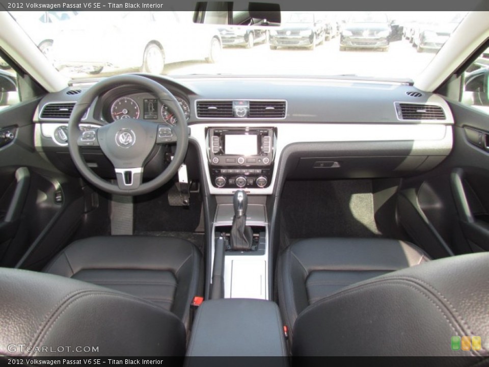 Titan Black Interior Dashboard for the 2012 Volkswagen Passat V6 SE #60848337