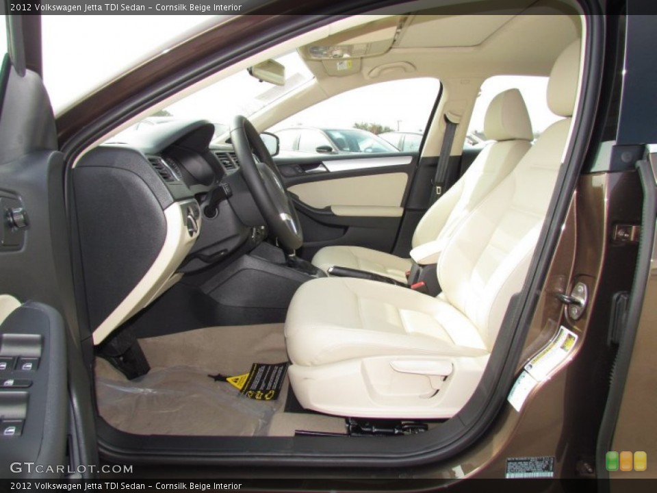 Cornsilk Beige Interior Photo for the 2012 Volkswagen Jetta TDI Sedan #60848562