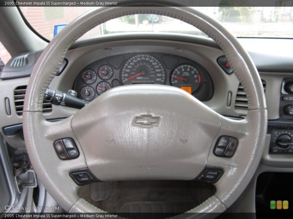 Medium Gray Interior Steering Wheel for the 2005 Chevrolet Impala SS Supercharged #60848661