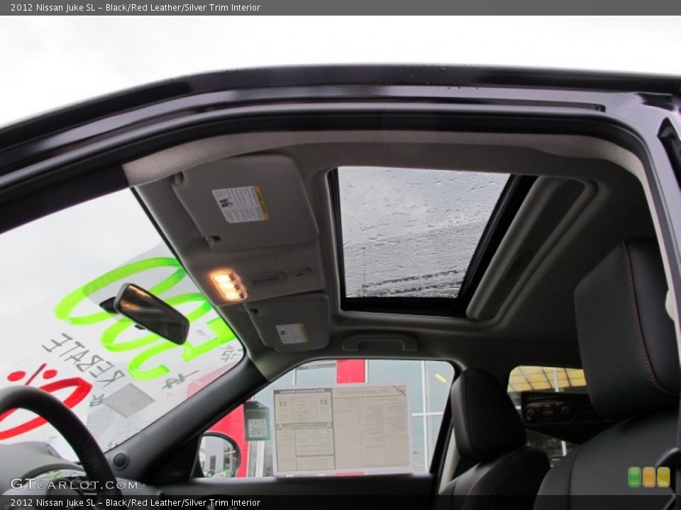 Black/Red Leather/Silver Trim Interior Sunroof for the 2012 Nissan Juke SL #60852240