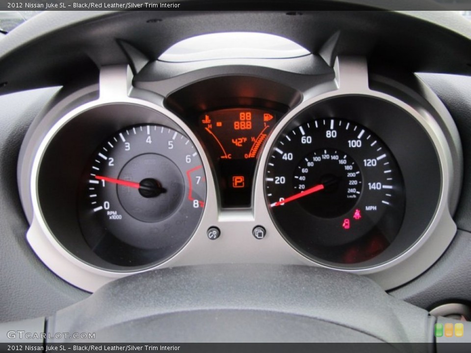 Black/Red Leather/Silver Trim Interior Gauges for the 2012 Nissan Juke SL #60852249