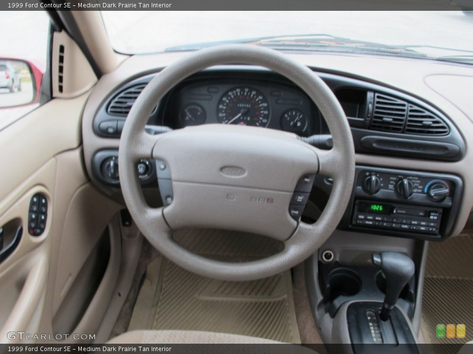 Medium Dark Prairie Tan Interior Dashboard for the 1999 Ford Contour SE #60853638