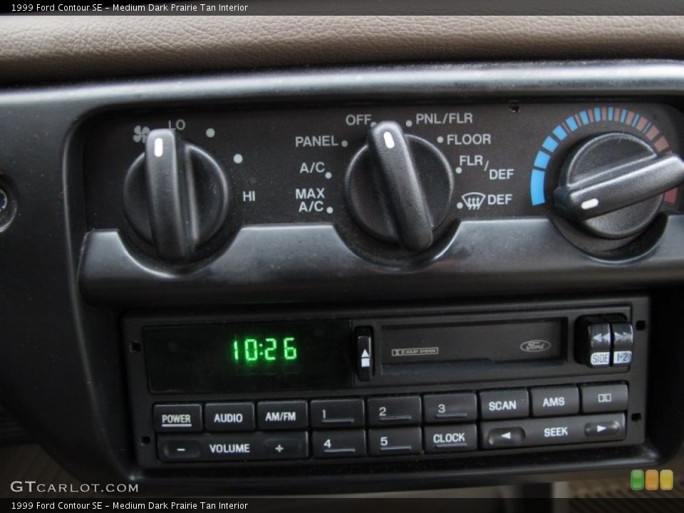 Medium Dark Prairie Tan Interior Controls for the 1999 Ford Contour SE #60853650