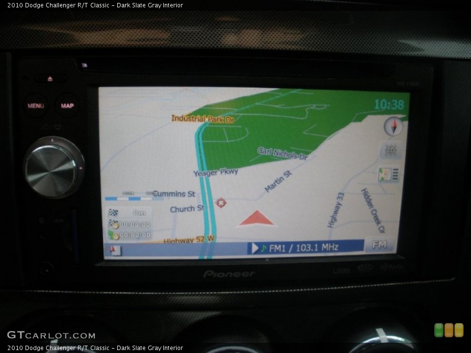 Dark Slate Gray Interior Navigation for the 2010 Dodge Challenger R/T Classic #60853917
