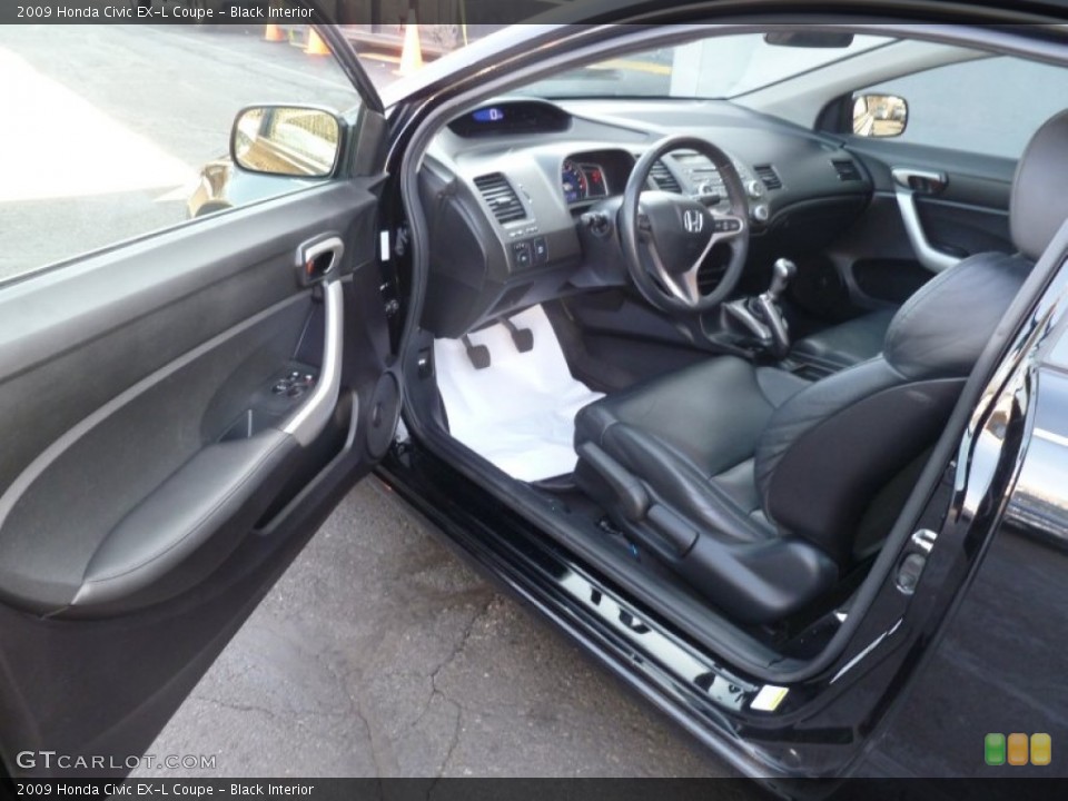 Black Interior Photo for the 2009 Honda Civic EX-L Coupe #60862572