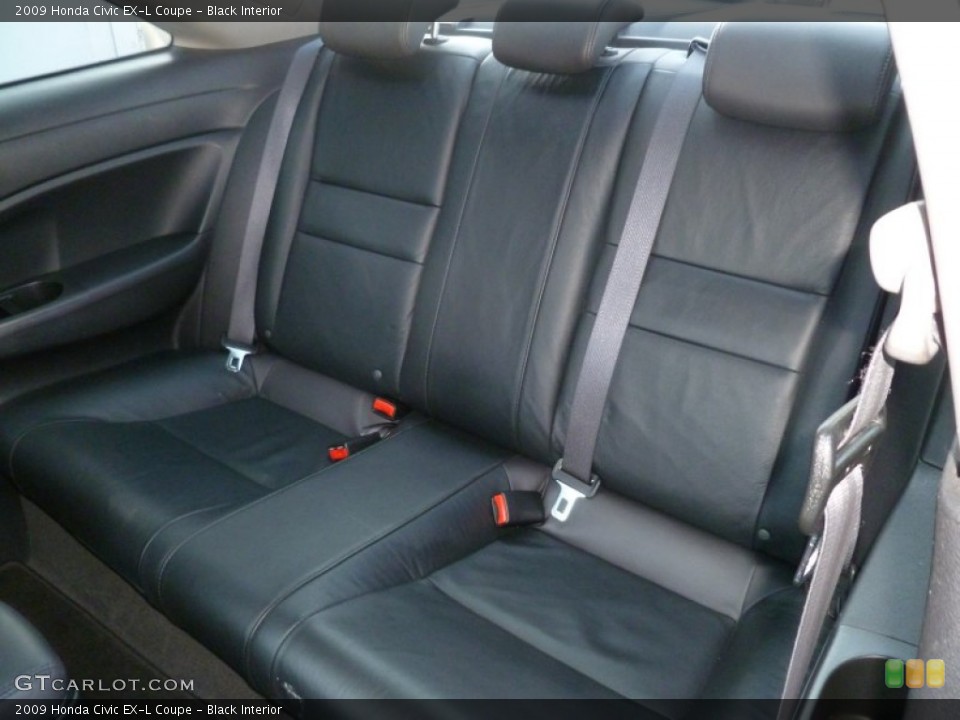 Black Interior Rear Seat for the 2009 Honda Civic EX-L Coupe #60862593