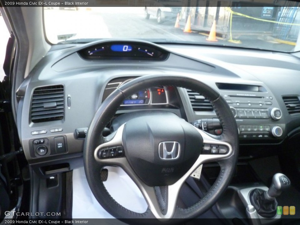 Black Interior Dashboard for the 2009 Honda Civic EX-L Coupe #60862641