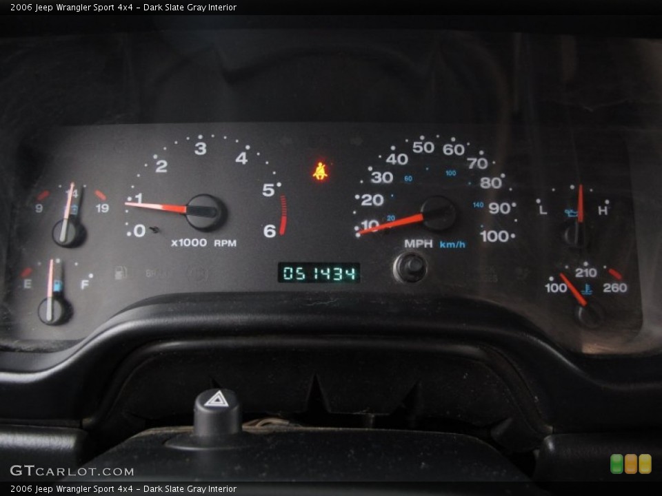 Dark Slate Gray Interior Gauges for the 2006 Jeep Wrangler Sport 4x4 #60863262