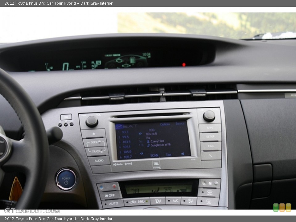 Dark Gray Interior Controls for the 2012 Toyota Prius 3rd Gen Four Hybrid #60863389