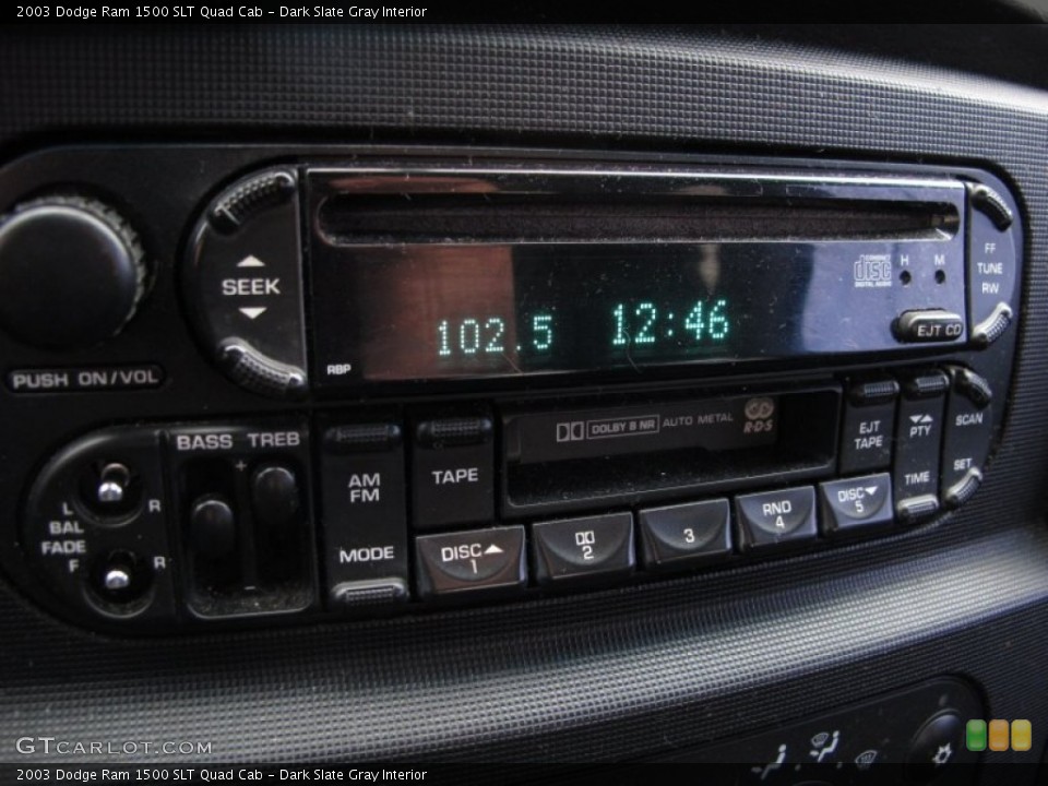 Dark Slate Gray Interior Audio System for the 2003 Dodge Ram 1500 SLT Quad Cab #60863469