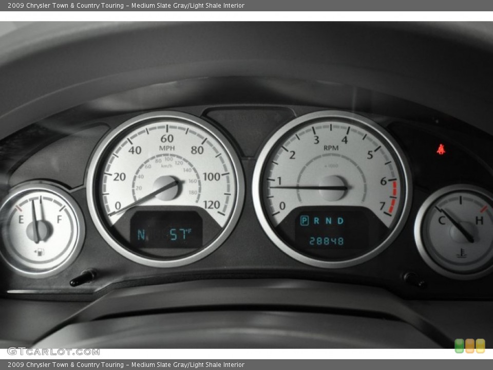 Medium Slate Gray/Light Shale Interior Gauges for the 2009 Chrysler Town & Country Touring #60863499