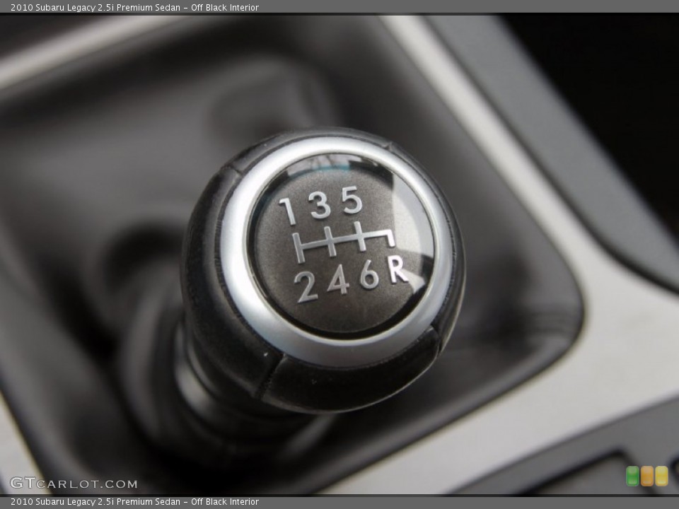 Off Black Interior Transmission for the 2010 Subaru Legacy 2.5i Premium Sedan #60865371