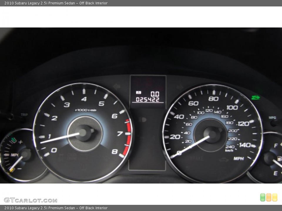 Off Black Interior Gauges for the 2010 Subaru Legacy 2.5i Premium Sedan #60865380