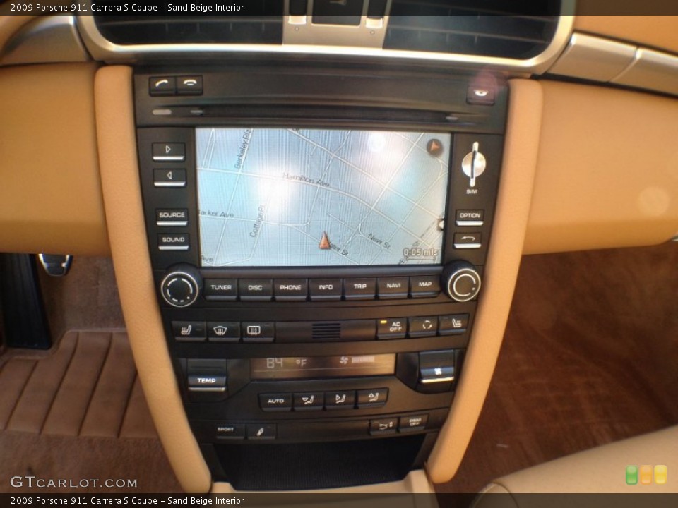 Sand Beige Interior Navigation for the 2009 Porsche 911 Carrera S Coupe #60868377