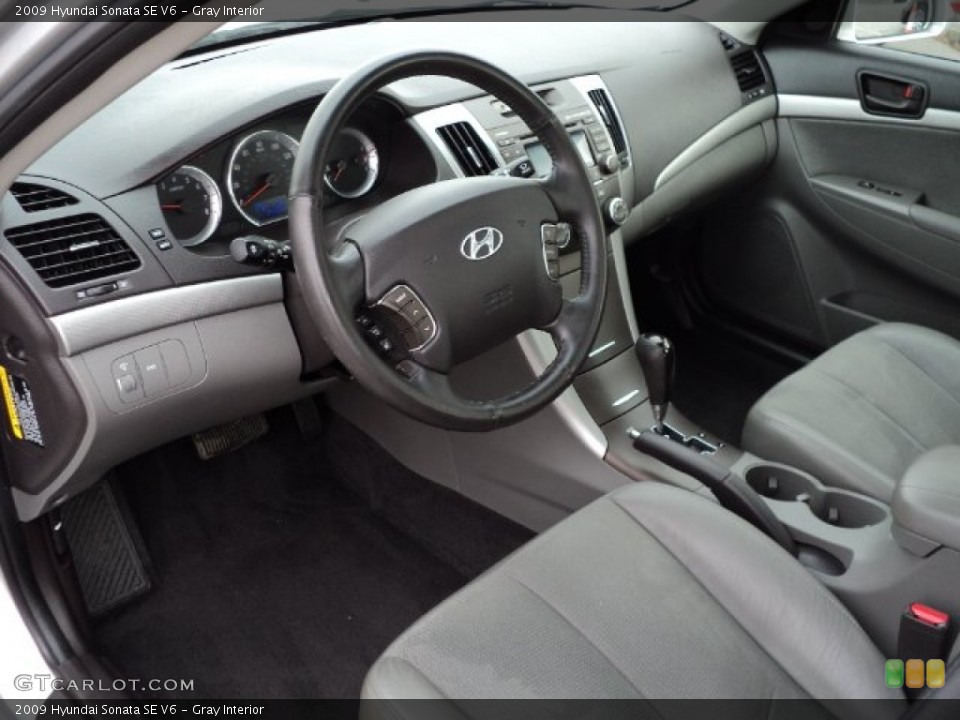 Gray Interior Prime Interior for the 2009 Hyundai Sonata SE V6 #60871773
