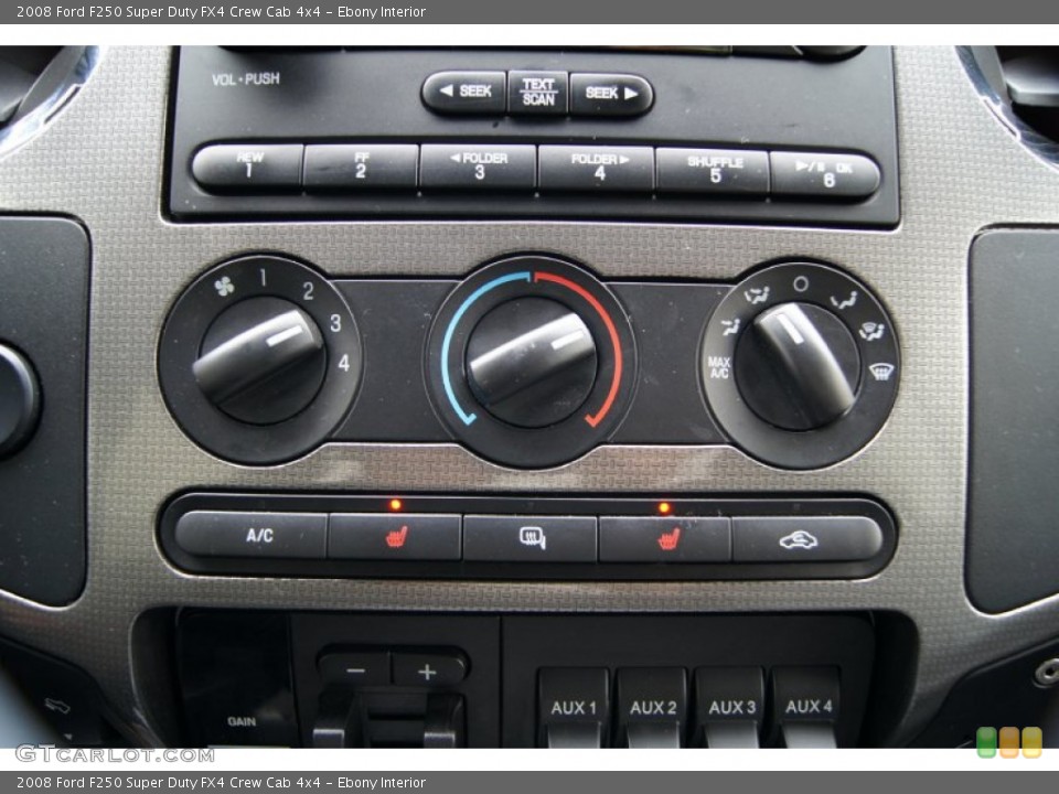 Ebony Interior Controls for the 2008 Ford F250 Super Duty FX4 Crew Cab 4x4 #60877164