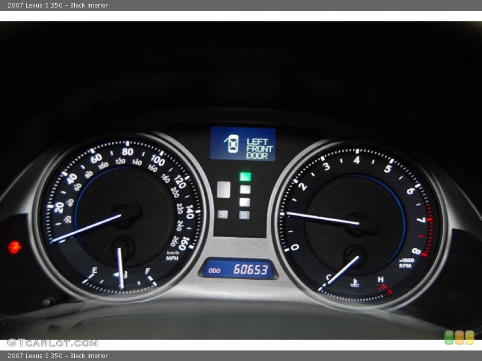 Black Interior Gauges for the 2007 Lexus IS 350 #60878613