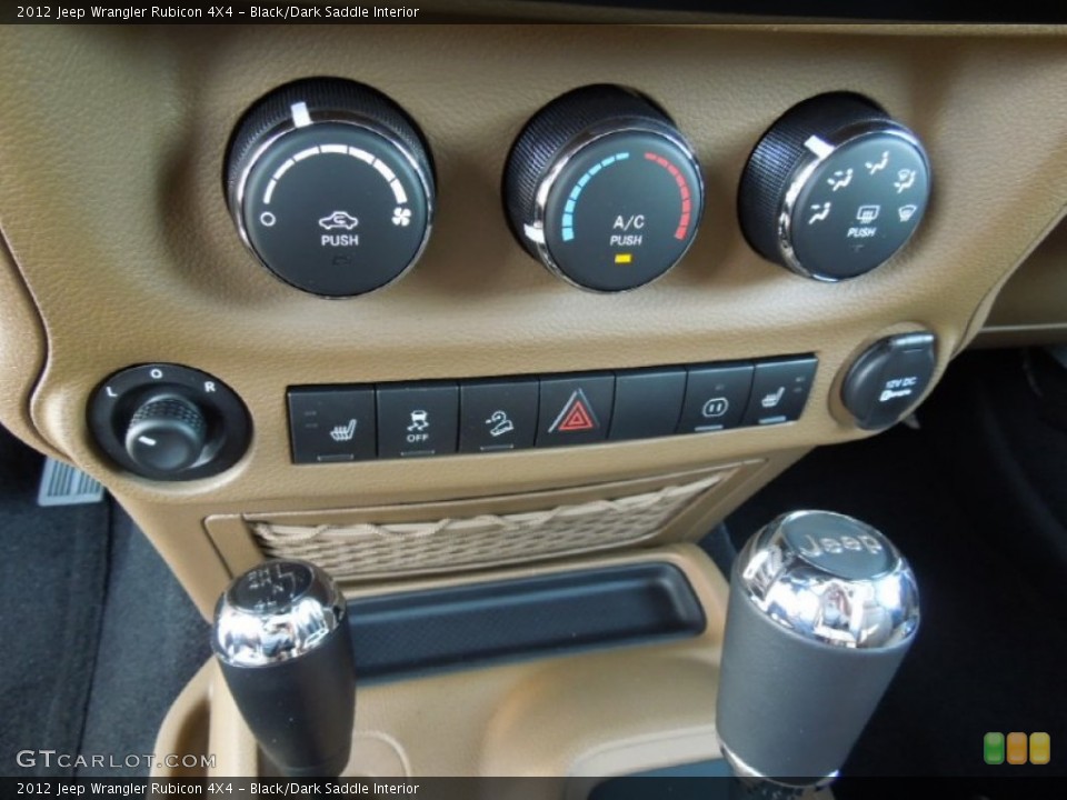 Black/Dark Saddle Interior Controls for the 2012 Jeep Wrangler Rubicon 4X4 #60879960
