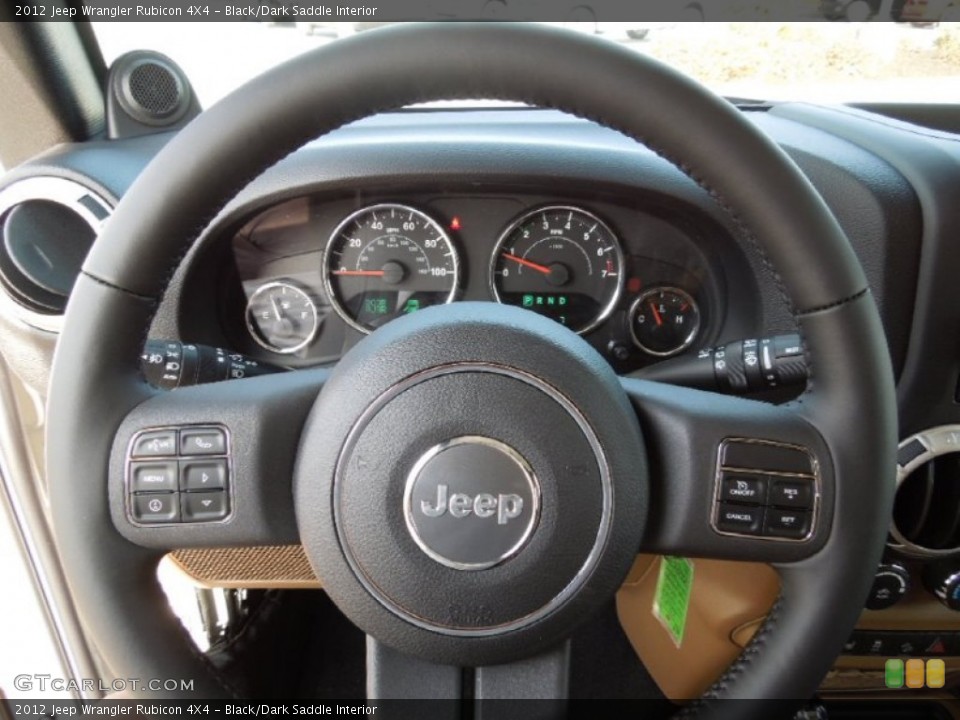 Black/Dark Saddle Interior Steering Wheel for the 2012 Jeep Wrangler Rubicon 4X4 #60879978