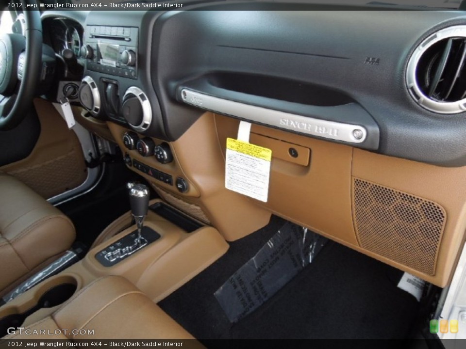 Black/Dark Saddle Interior Dashboard for the 2012 Jeep Wrangler Rubicon 4X4 #60880035