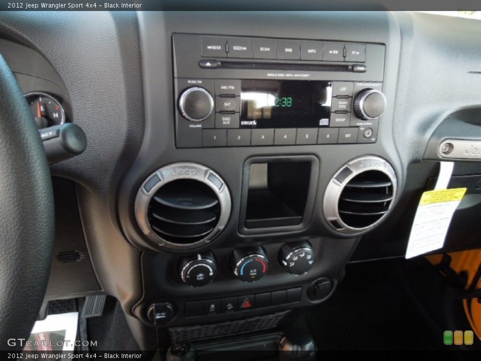Black Interior Controls for the 2012 Jeep Wrangler Sport 4x4 #60881994