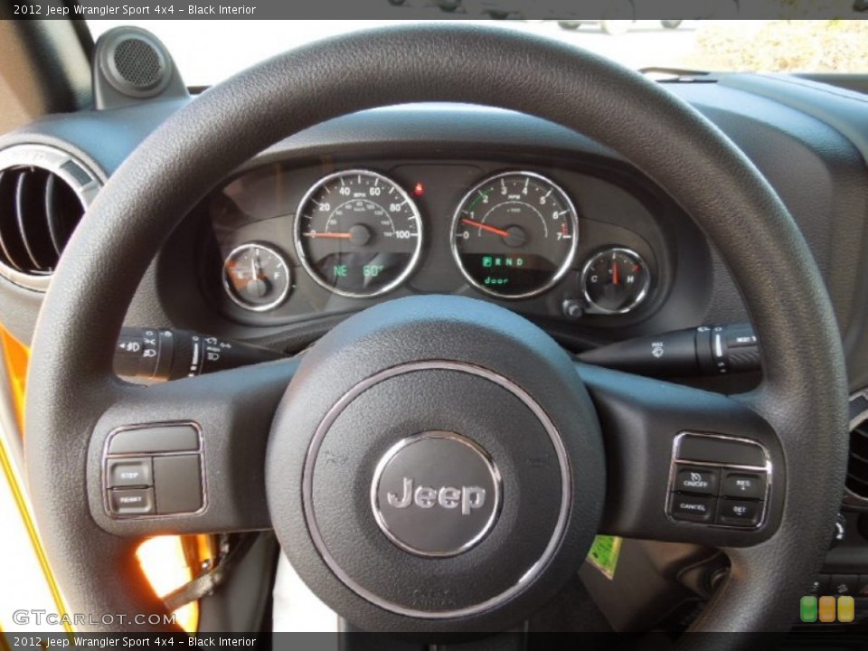Black Interior Steering Wheel for the 2012 Jeep Wrangler Sport 4x4 #60882003