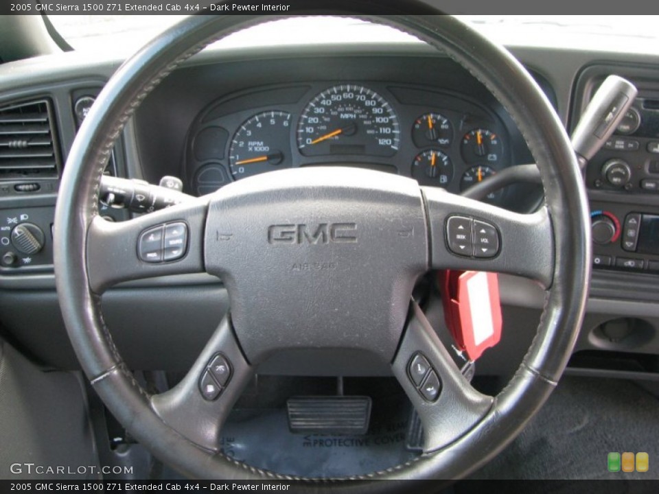 Dark Pewter Interior Steering Wheel for the 2005 GMC Sierra 1500 Z71 Extended Cab 4x4 #60883443