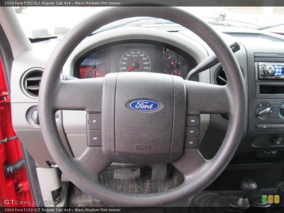 Black/Medium Flint Interior Steering Wheel for the 2004 Ford F150 XLT Regular Cab 4x4 #60883788