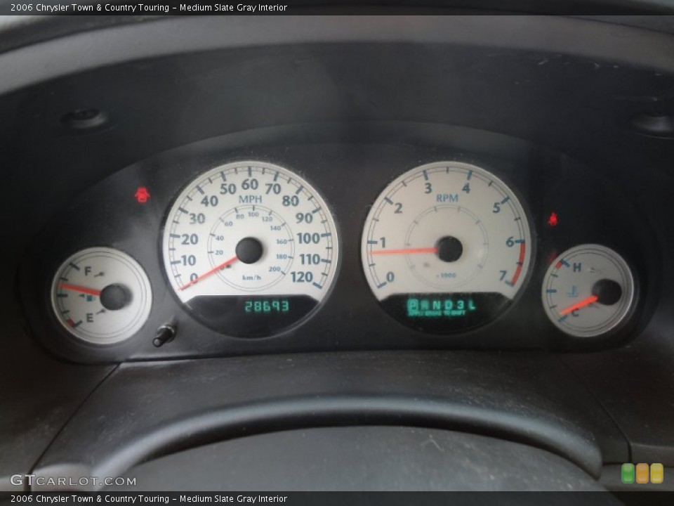 Medium Slate Gray Interior Gauges for the 2006 Chrysler Town & Country Touring #60883833