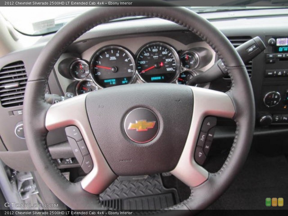 Ebony Interior Steering Wheel for the 2012 Chevrolet Silverado 2500HD LT Extended Cab 4x4 #60884163