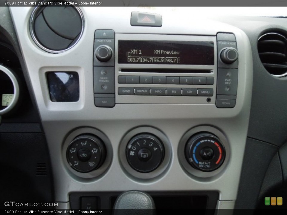Ebony Interior Controls for the 2009 Pontiac Vibe  #60884582