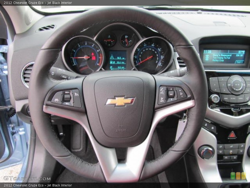 Jet Black Interior Steering Wheel for the 2012 Chevrolet Cruze Eco #60884670