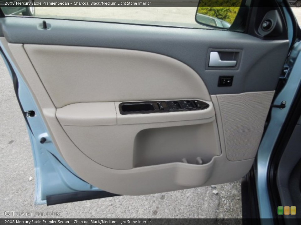 Charcoal Black/Medium Light Stone Interior Door Panel for the 2008 Mercury Sable Premier Sedan #60885258