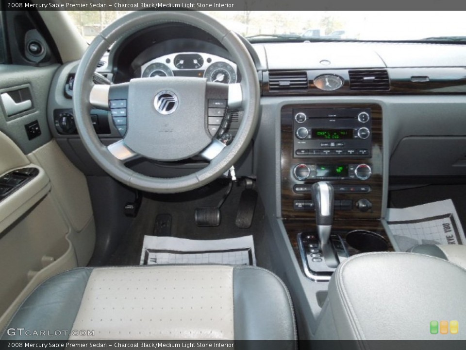 Charcoal Black/Medium Light Stone Interior Dashboard for the 2008 Mercury Sable Premier Sedan #60885330