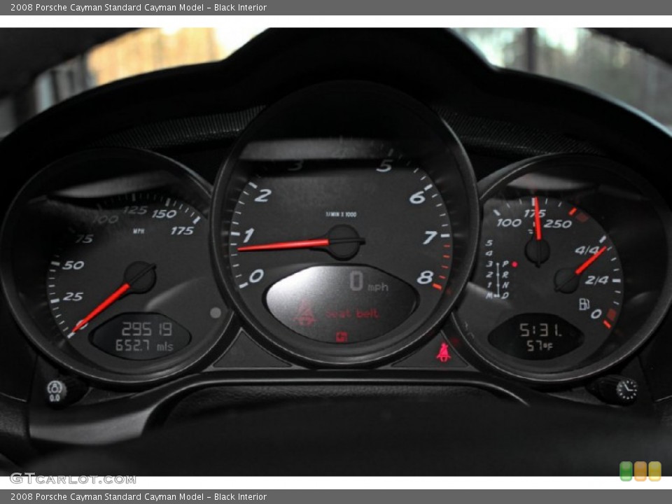 Black Interior Gauges for the 2008 Porsche Cayman  #60888601