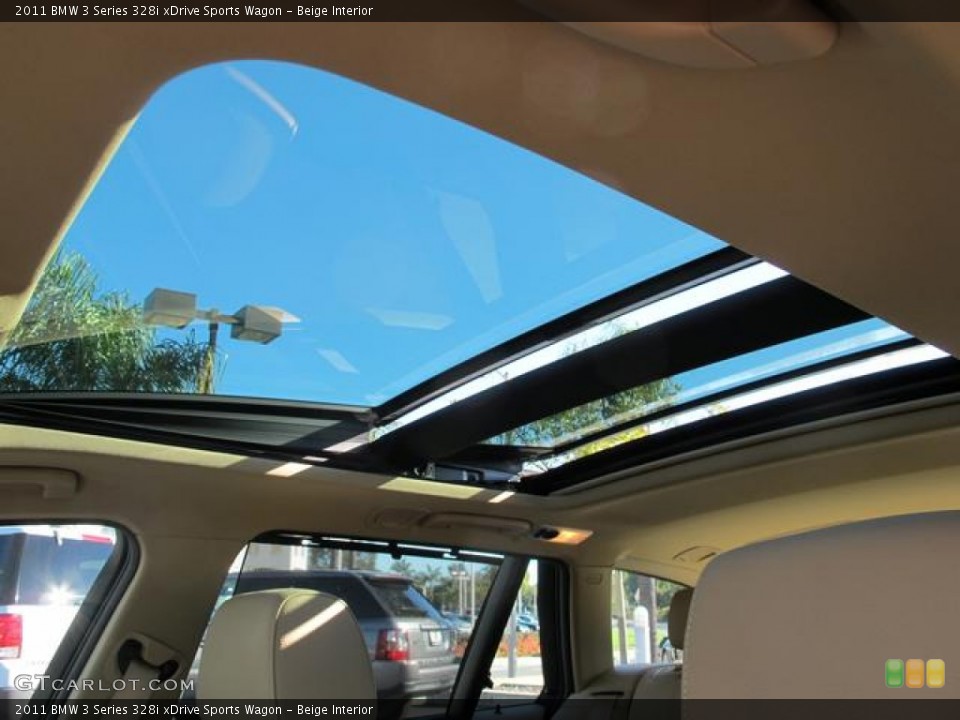 Beige Interior Sunroof for the 2011 BMW 3 Series 328i xDrive Sports Wagon #60888838