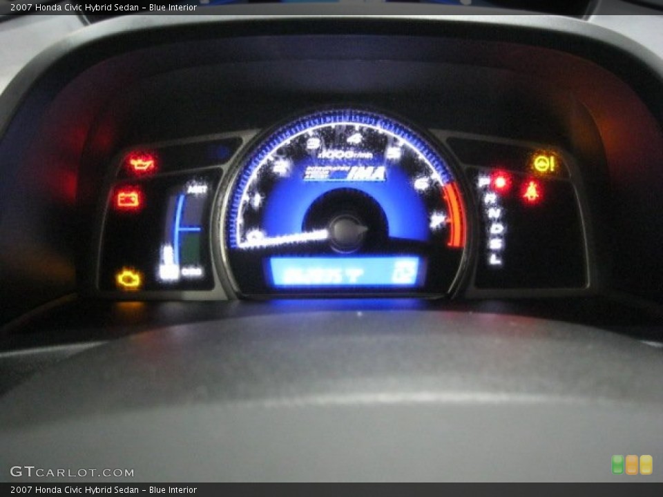 Blue Interior Gauges for the 2007 Honda Civic Hybrid Sedan #60889432