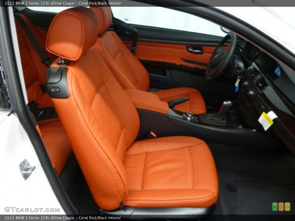 Coral Red/Black Interior Photo for the 2012 BMW 3 Series 328i xDrive Coupe #60891325