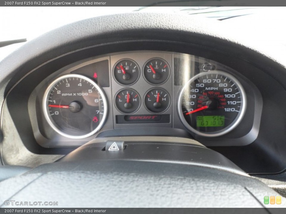 Black/Red Interior Gauges for the 2007 Ford F150 FX2 Sport SuperCrew #60893654