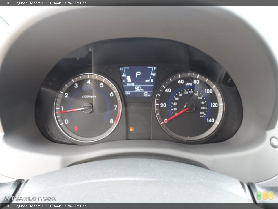 Gray Interior Gauges for the 2012 Hyundai Accent GLS 4 Door #60894704