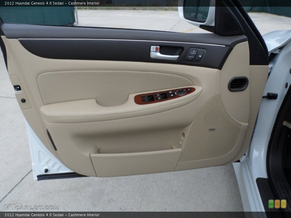 Cashmere Interior Door Panel for the 2012 Hyundai Genesis 4.6 Sedan #60895202