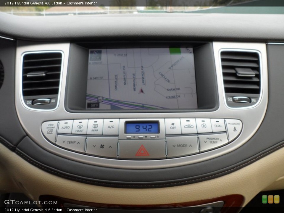 Cashmere Interior Controls for the 2012 Hyundai Genesis 4.6 Sedan #60895267