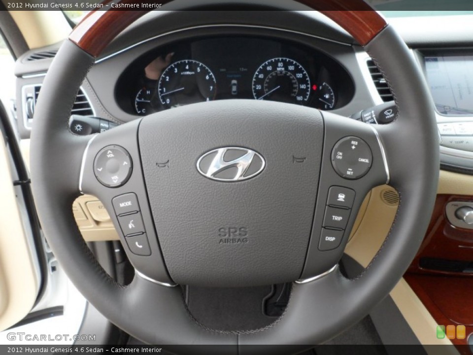 Cashmere Interior Steering Wheel for the 2012 Hyundai Genesis 4.6 Sedan #60895321