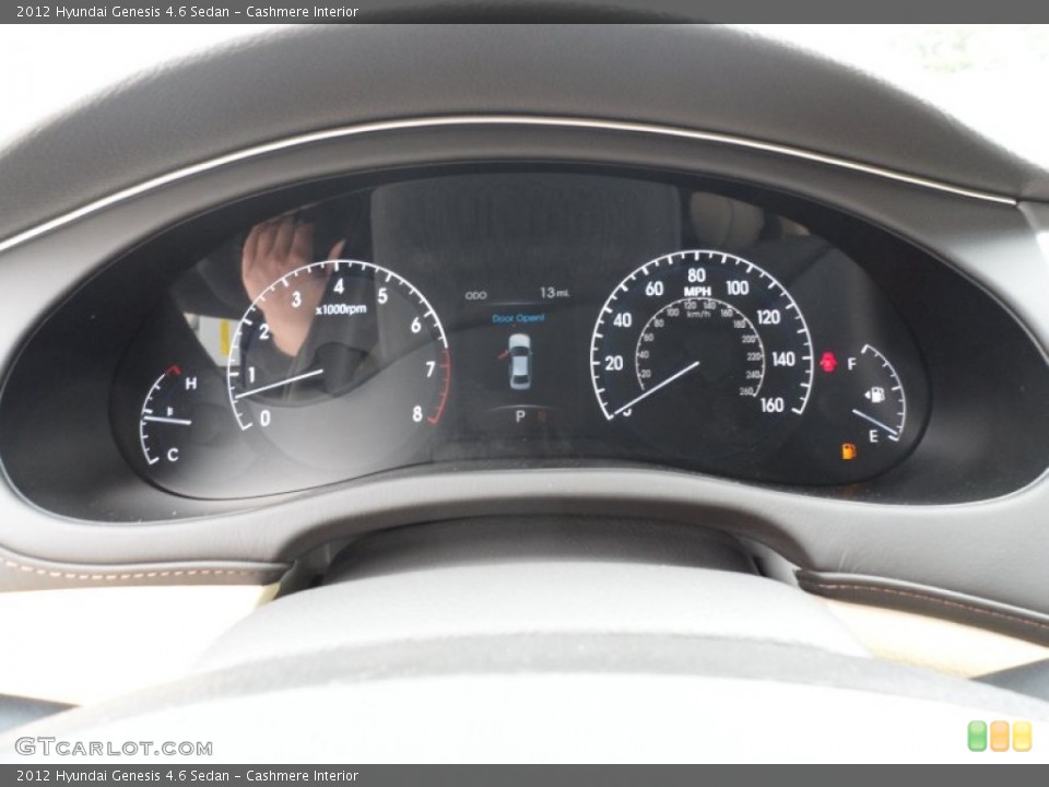 Cashmere Interior Gauges for the 2012 Hyundai Genesis 4.6 Sedan #60895330