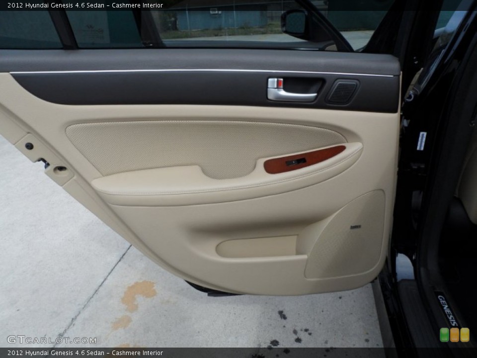 Cashmere Interior Door Panel for the 2012 Hyundai Genesis 4.6 Sedan #60895516