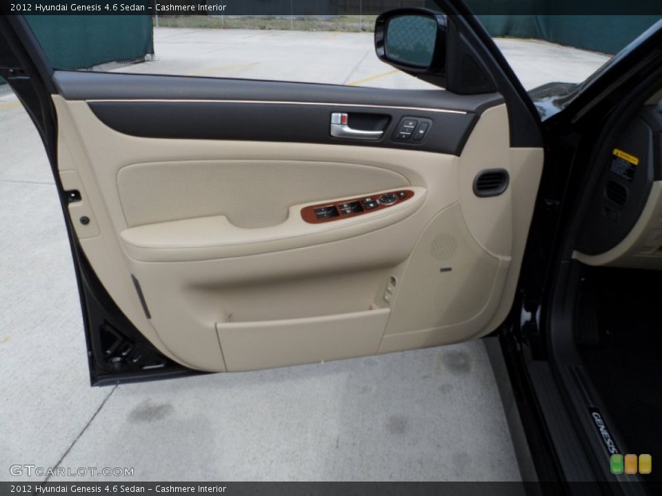 Cashmere Interior Door Panel for the 2012 Hyundai Genesis 4.6 Sedan #60895537