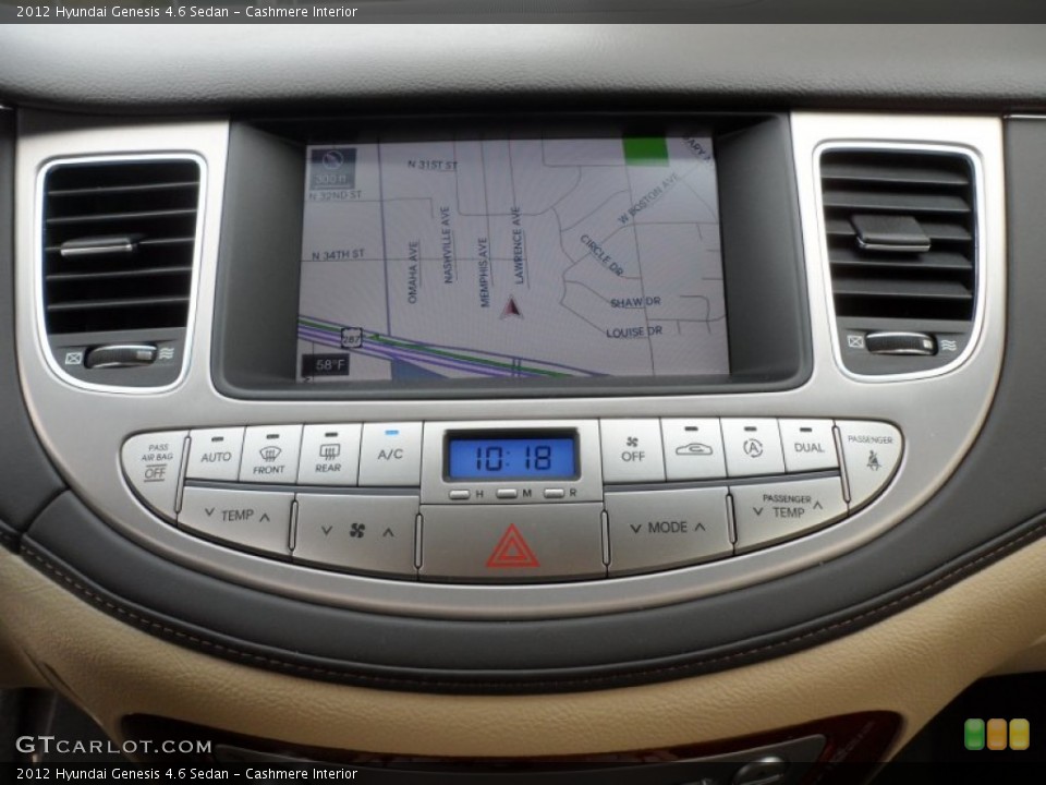 Cashmere Interior Navigation for the 2012 Hyundai Genesis 4.6 Sedan #60895597