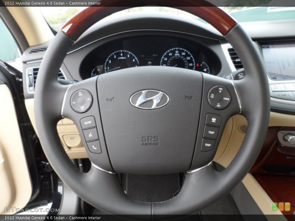 Cashmere Interior Steering Wheel for the 2012 Hyundai Genesis 4.6 Sedan #60895651